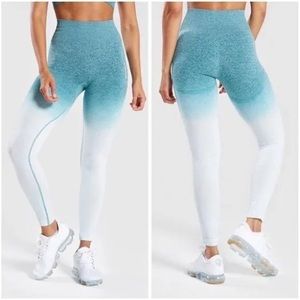 GYMSHARK Ice Blue Ombré Leggings